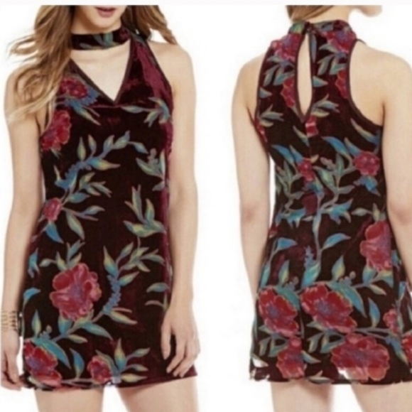 Band of Gypsies Velvet Burnout Dress - Picture 1 of 5